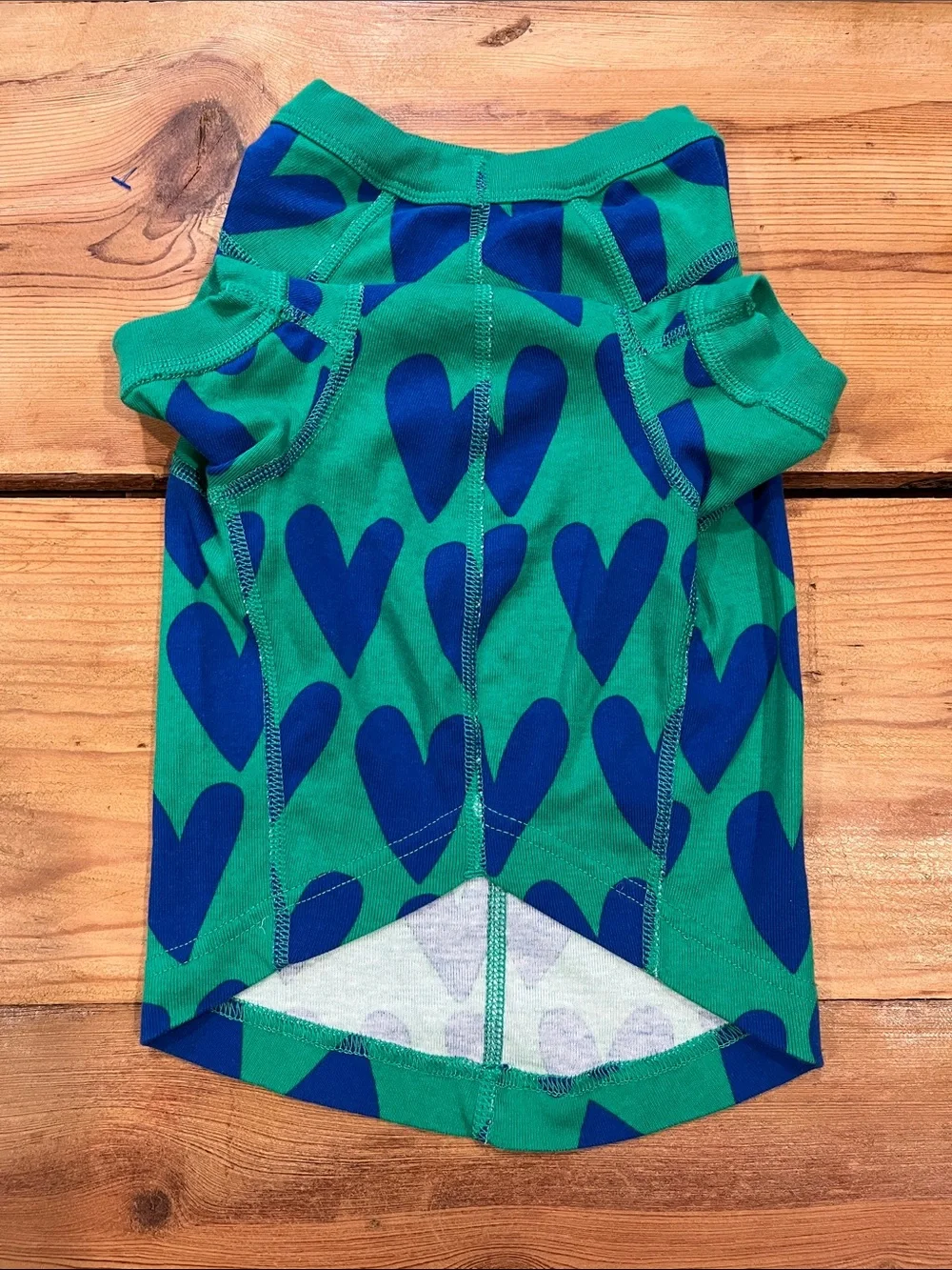 HANNA ANDERSSON Medium Green/ Blue Organic Puppy Dog Pajama Top
